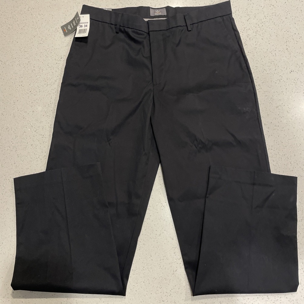 NWTDockers‎ Men Iron Free Classic Fit Flat Front Khaki Pants Black Size 36X34